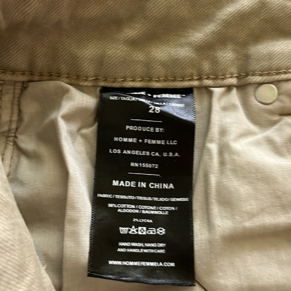 Homme + Femme Unisex Denim Wear Embroidered Shorts NWT Size 28 - Picture 11 of 16